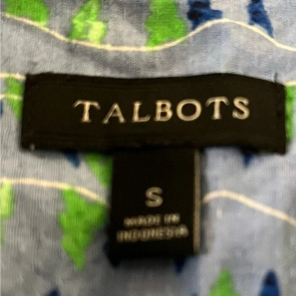 Talbots partial button front blouse with ruffle detail, size Small - Picture 5 of 7